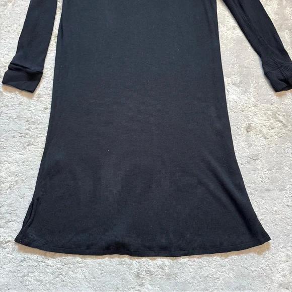 Smash + Tess Black Waffle Dream Long Sleeve Night Shirt Size Medium - Picture 13 of 13